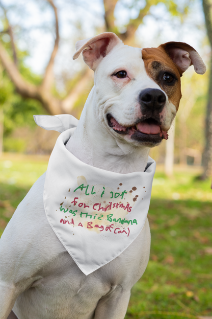 This Bandana And Bag Of Coal Christmas - Pet Bandana